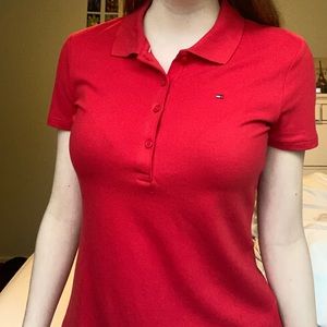 Red Tommy Hilfiger Polo tee!